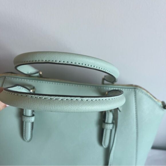 NEW | MICHAEL KORS Selma Raven Mercer Ciara Large TZ Satchel Tote Cyan Bag - Picture 2 of 15